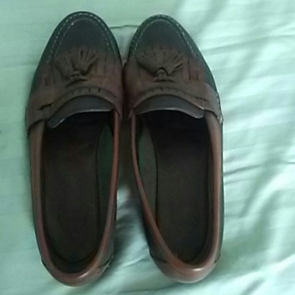 Men's Black and Brown HS Trask loafers with tassle - Picture 5 of 5